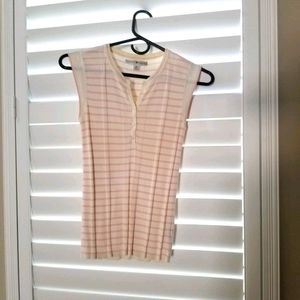 Tommy Hilfiger Sleeveless Cream/Pink top (S/P)